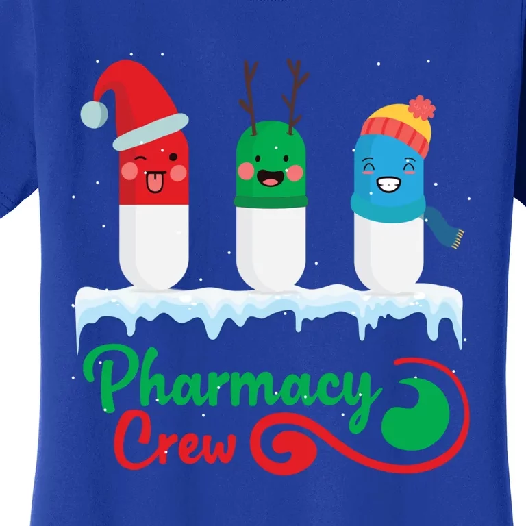 Christmas Hospital Gags Pharmacy Crew Red Plaid Reindeer Gift Women's T-Shirt