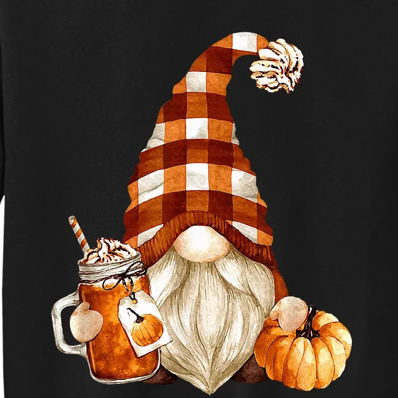 Cute Holiday Gnome For Thanksgiving With Fall Pumpkin Spice Tall Sweatshirt