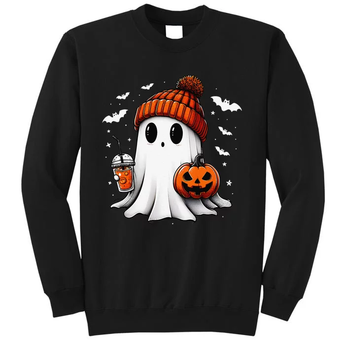 Cute Halloween Ghost Drink Pumpkin Sweatshirt