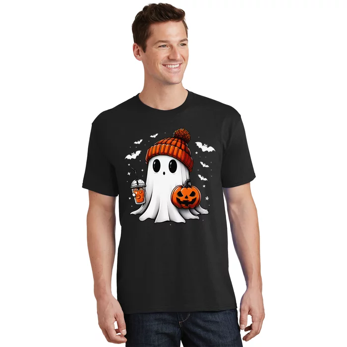 Cute Halloween Ghost Drink Pumpkin T-Shirt