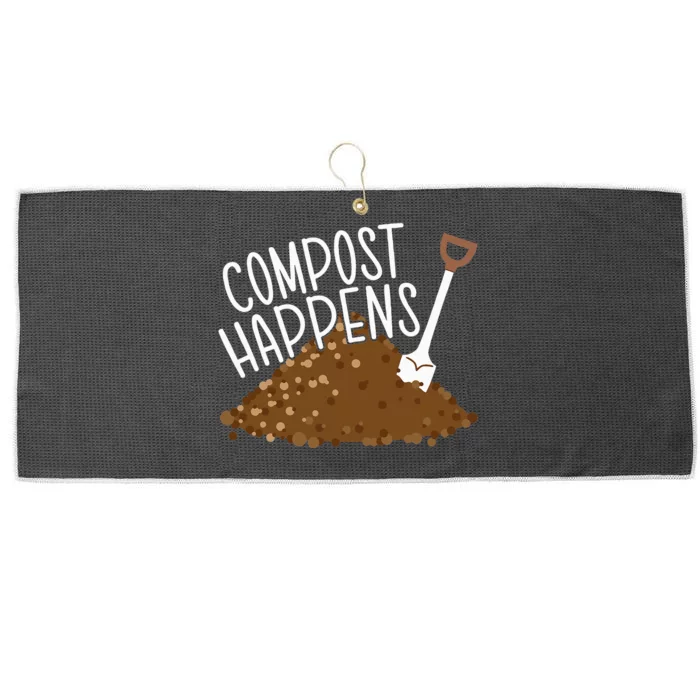 Compost Happens Gardening Plant Lover Succulent Cactus Lady Large Microfiber Waffle Golf Towel