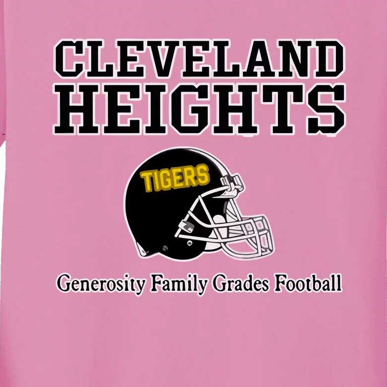 Cleveland Heights Generosity Family Grades Football Kids Long Sleeve Shirt