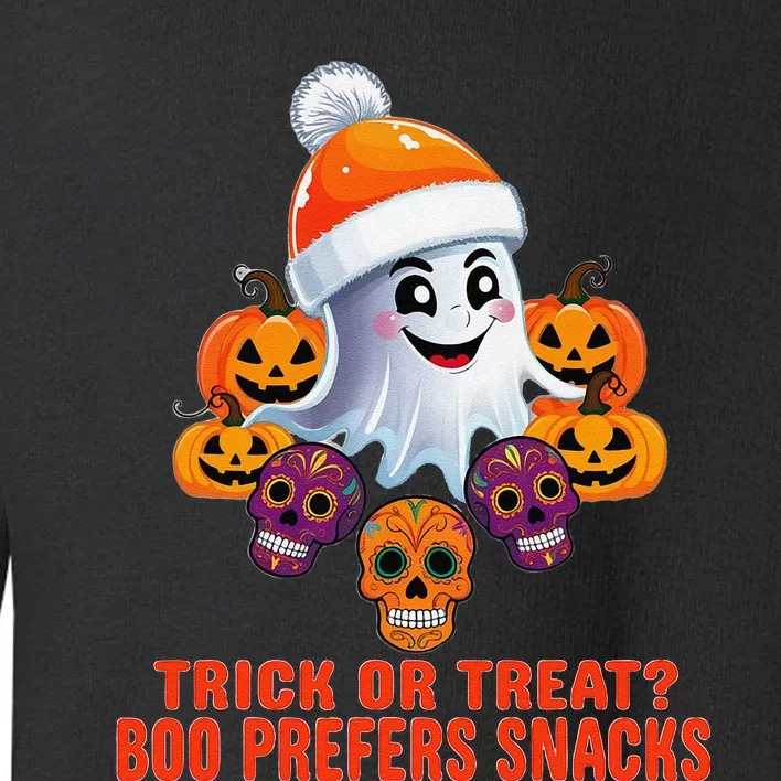 Cute Halloween Ghost Trick Or Treat Boo Candy Funny Quote Toddler Sweatshirt