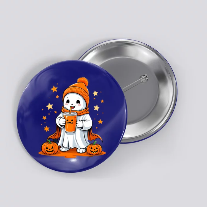 Cute Halloween Ghost Ing Pumpkin Juice Artwork Gift Button