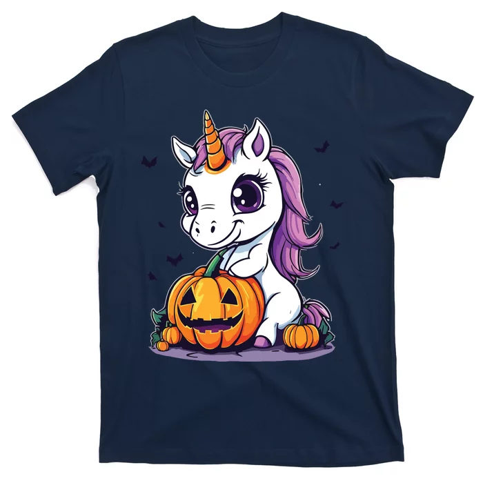 Cute Halloween Girls Witchy Unicorn Halloween T-Shirt