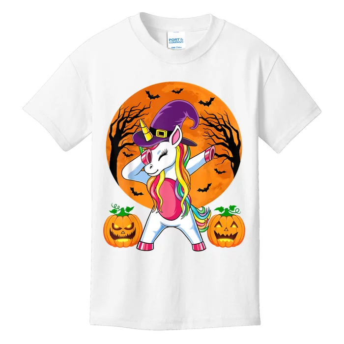 Cute Halloween Girls Witchy Unicorn Halloween Kids T-Shirt