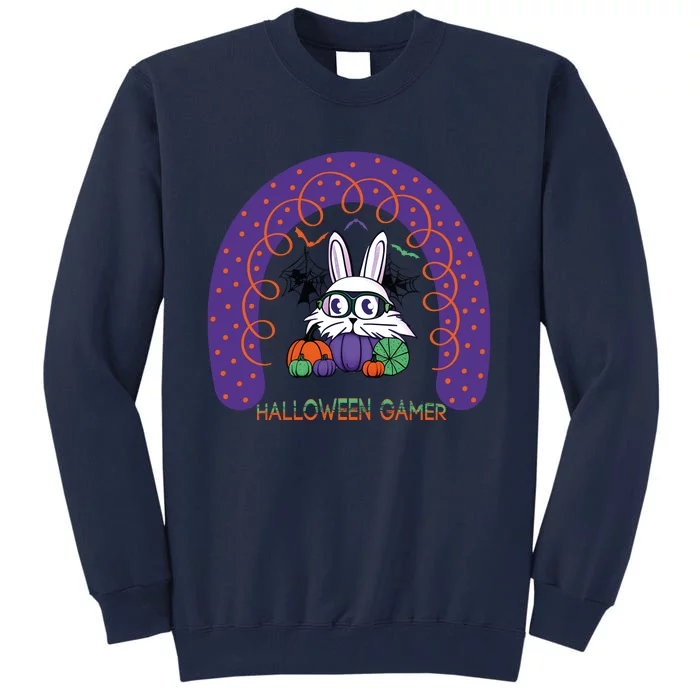 Cute Halloween Gamer Cute Bunny Cute Halloween Rainbow Halloween Pumpkins Tall Sweatshirt