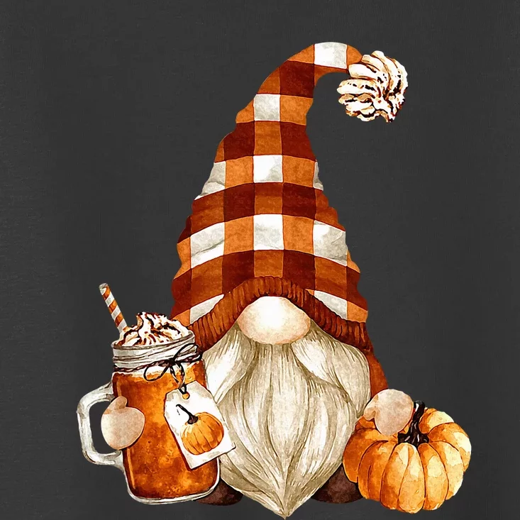 Cute Holiday Gnome For Thanksgiving With Fall Pumpkin Spice Toddler T-Shirt