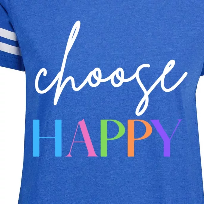 Choose Happy Gift Enza Ladies Jersey Football T-Shirt