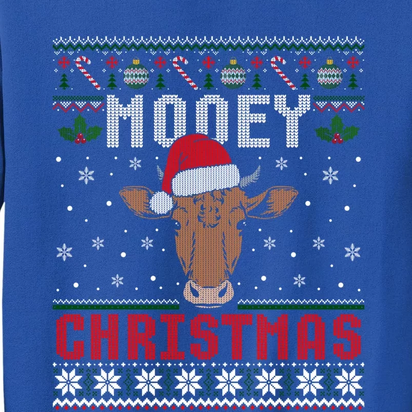 Cow Head Gift Mooey Christmas Cow Lover Ugly Sweater Gift Sweatshirt