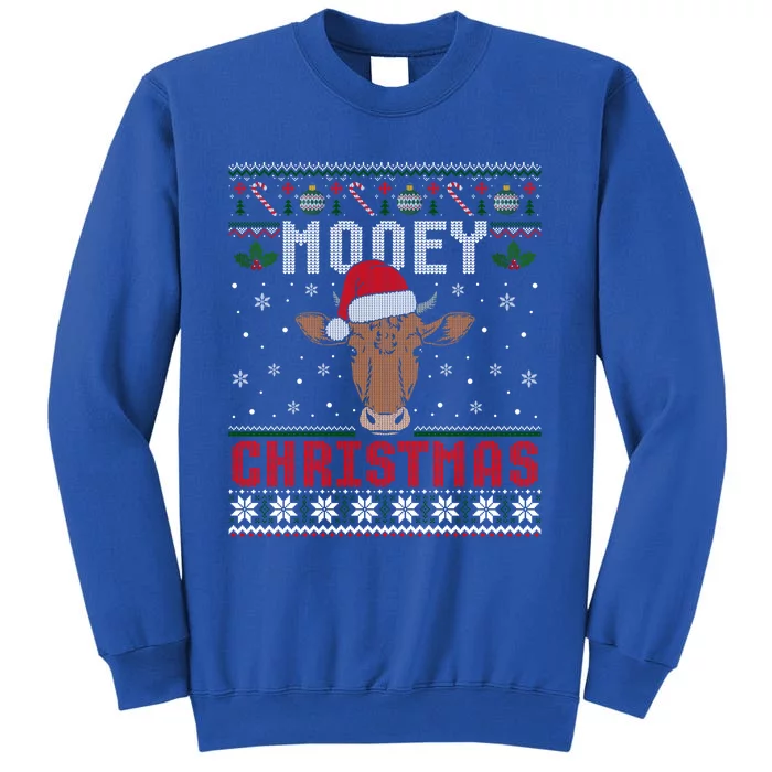 Cow Head Gift Mooey Christmas Cow Lover Ugly Sweater Gift Sweatshirt