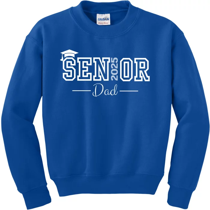 Cute Heart Graduate Proud Dad Senior Of 2025 Class Gift Kids Sweatshirt