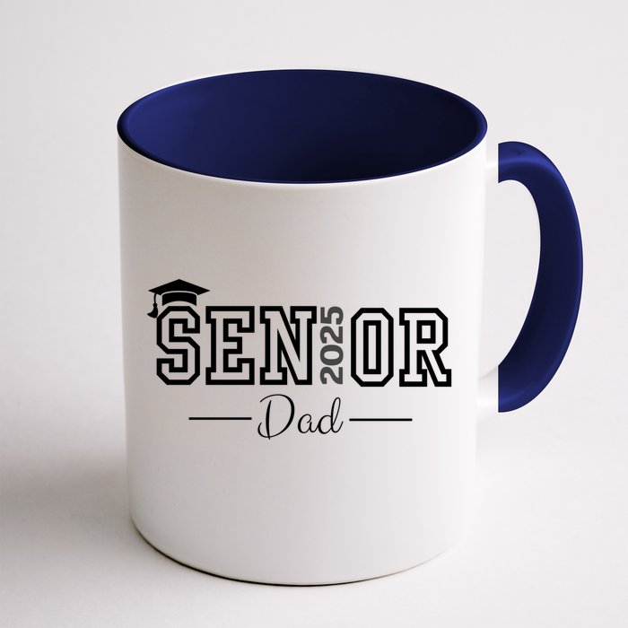 Cute Heart Graduate Proud Dad Senior Of 2025 Class Gift Front & Back Coffee Mug