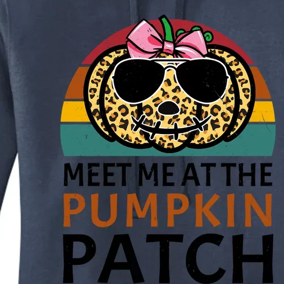 Cute Halloween Gift Meet Me At The Pumpkin Patch Gift Women's Pullover Hoodie