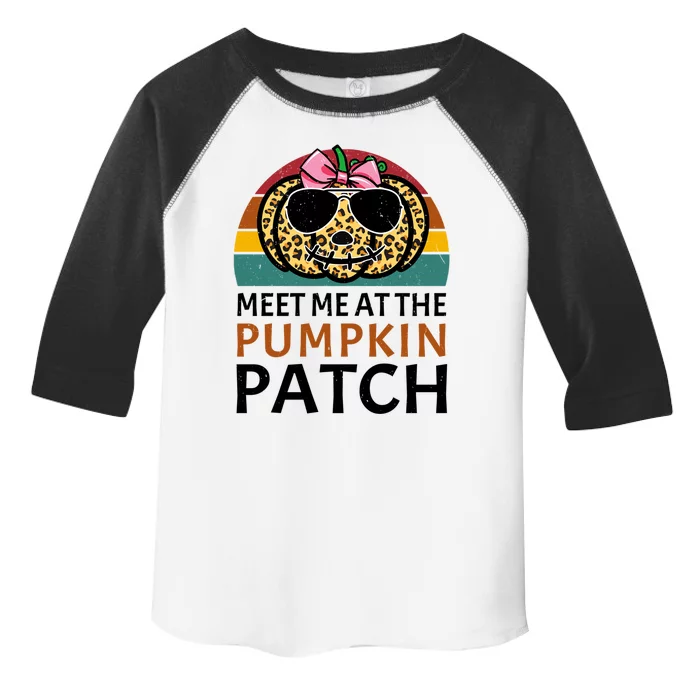 Cute Halloween Gift Meet Me At The Pumpkin Patch Gift Toddler Fine Jersey T-Shirt