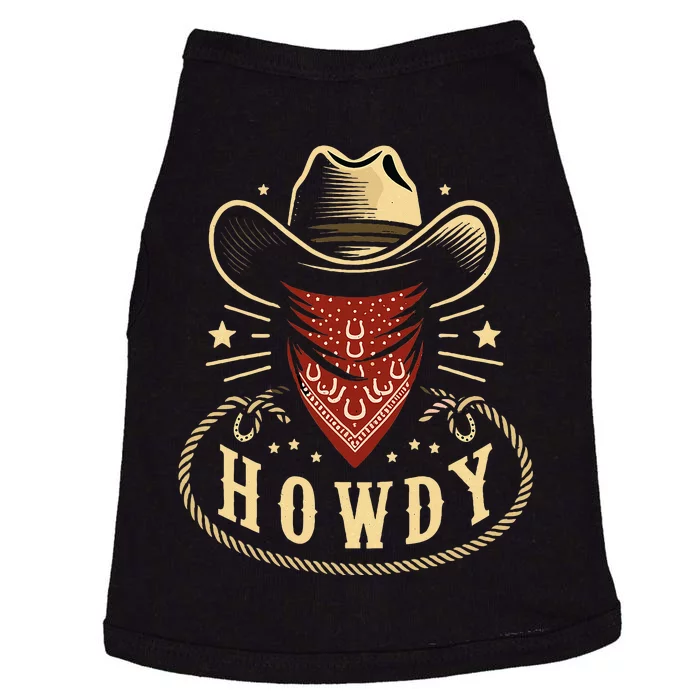 Cowboy Hat Howdy Western Rodeo Doggie Tank