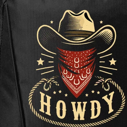 Cowboy Hat Howdy Western Rodeo City Backpack