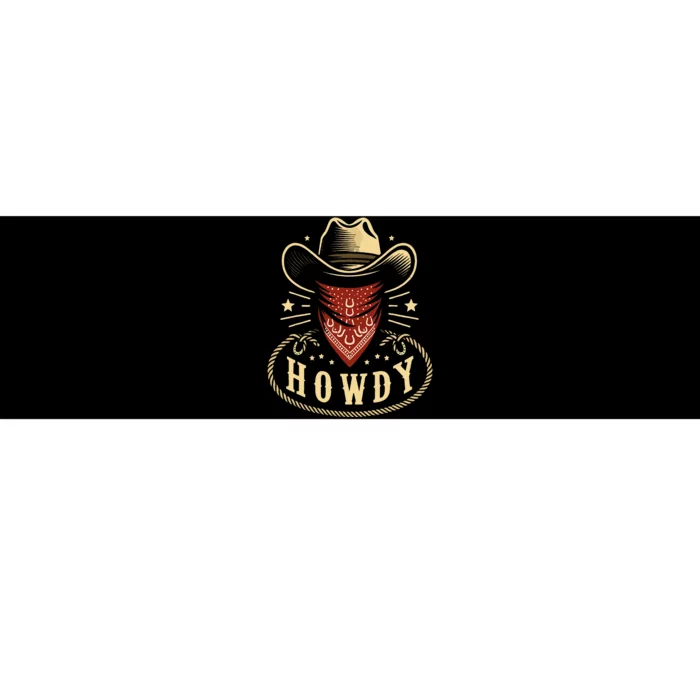 Cowboy Hat Howdy Western Rodeo Bumper Sticker