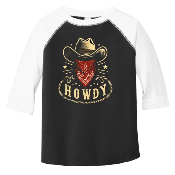 Cowboy Hat Howdy Western Rodeo Toddler Fine Jersey T-Shirt