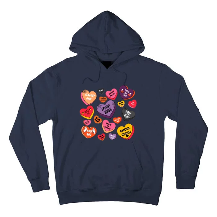 Candy Hearts Halloween Retro Halloween Tall Hoodie