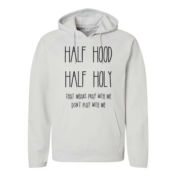 Christian Half Hood Half Holy Performance Fleece Hoodie