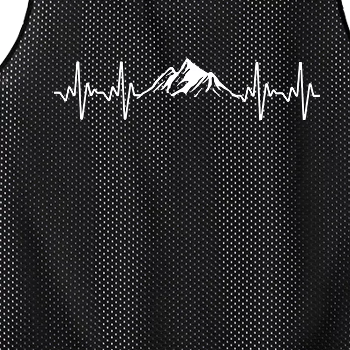 Cool Hiking Hiker Heartbeat Mountain Hike Hiking Gift Mesh Reversible Basketball Jersey Tank