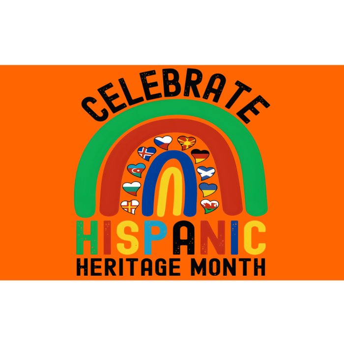 Celebrate Hispanic Heritage Month Rainbow Bumper Sticker