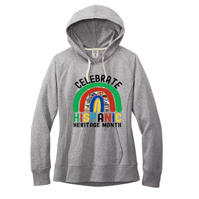 Celebrate Hispanic Heritage Month Rainbow Women's Fleece Hoodie