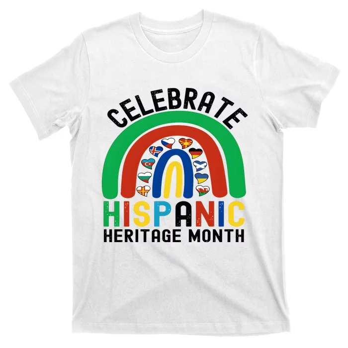 Celebrate Hispanic Heritage Month Rainbow T-Shirt