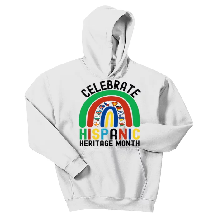 Celebrate Hispanic Heritage Month Rainbow Kids Hoodie