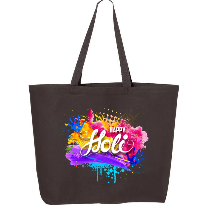 Colorful Happy Holi Celebrate South Asian Indian Hindu Festival 25L Jumbo Tote