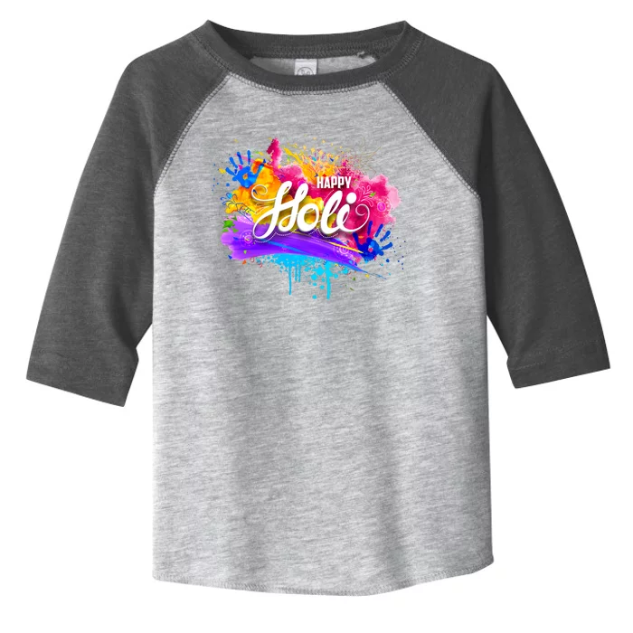 Colorful Happy Holi Celebrate South Asian Indian Hindu Festival Toddler Fine Jersey T-Shirt