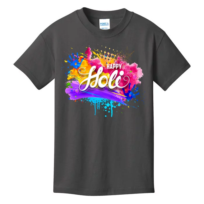 Colorful Happy Holi Celebrate South Asian Indian Hindu Festival Kids T-Shirt