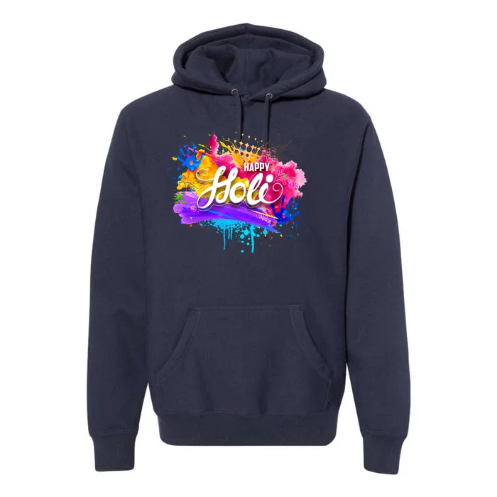 Colorful Happy Holi Celebrate South Asian Indian Hindu Festival Premium Hoodie