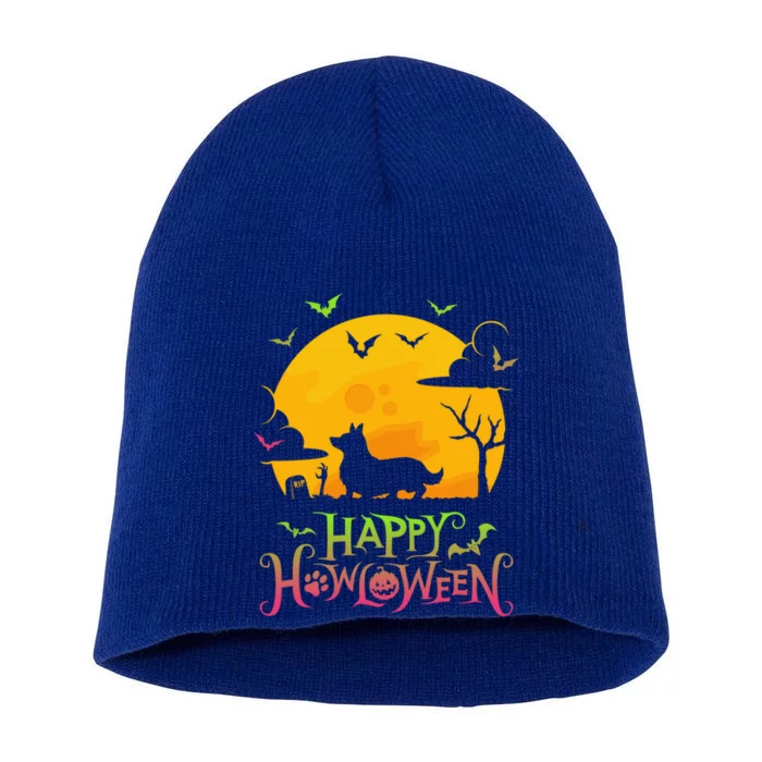 Corgi Happy Halloween Costume Dog Boo Dogs Funny Gift Short Acrylic Beanie