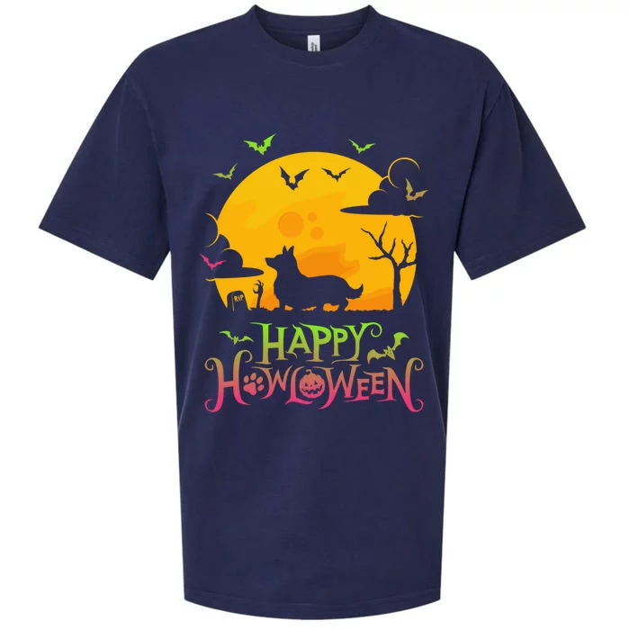 Corgi Happy Halloween Costume Dog Boo Dogs Funny Gift Sueded Cloud Jersey T-Shirt