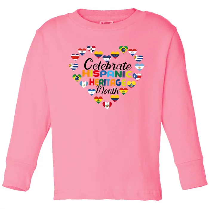 Celebrate Hispanic Heritage Month Toddler Long Sleeve Shirt