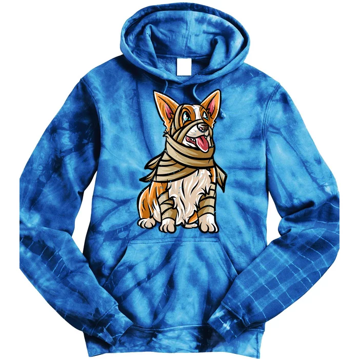 Corgi Happy Halloween Costume Mummie Great Gift Tie Dye Hoodie