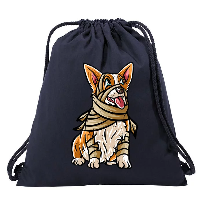 Corgi Happy Halloween Costume Mummie Great Gift Drawstring Bag