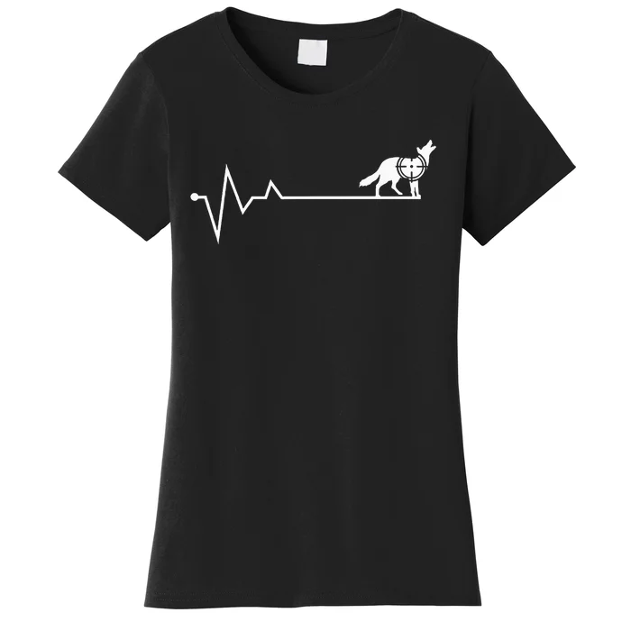 Coyote Hunting Heartbeat Yote Hunter Coyote Women's T-Shirt