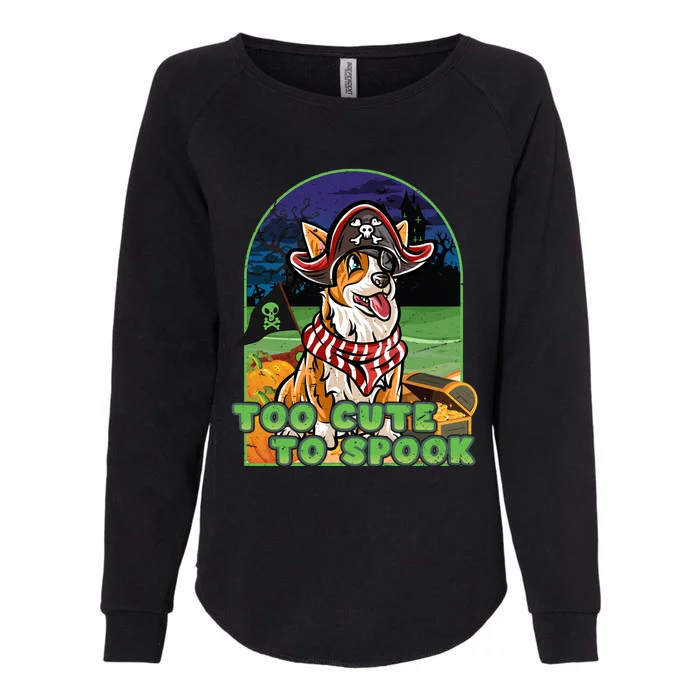 Corgi Happy Halloween Costume Pirate Gift Womens California Wash Sweatshirt