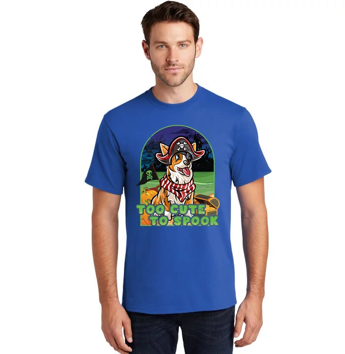 Corgi Happy Halloween Costume Pirate Gift Tall T-Shirt