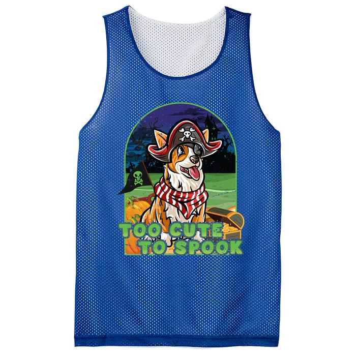 Corgi Happy Halloween Costume Pirate Gift Mesh Reversible Basketball Jersey Tank