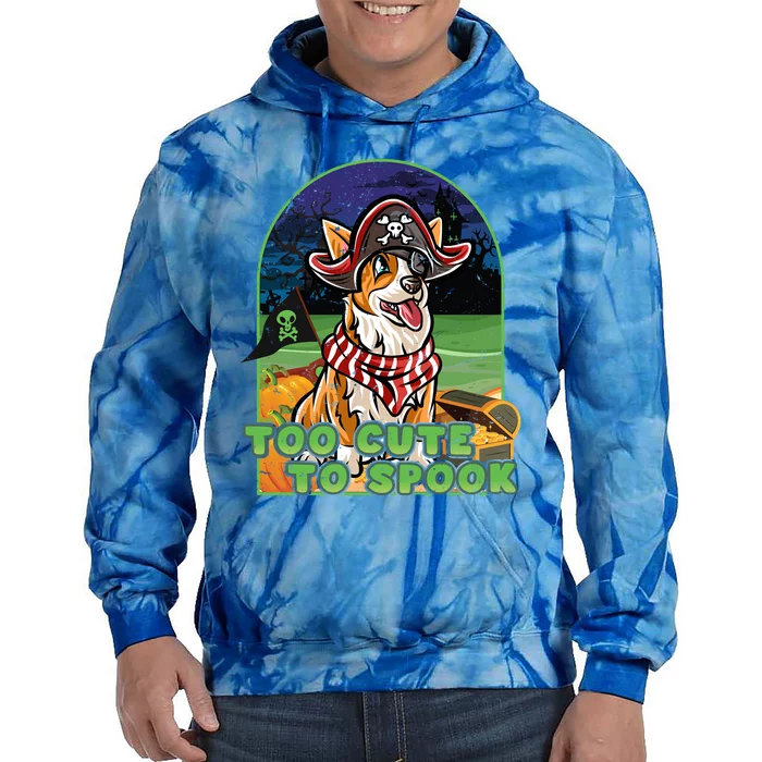 Corgi Happy Halloween Costume Pirate Gift Tie Dye Hoodie