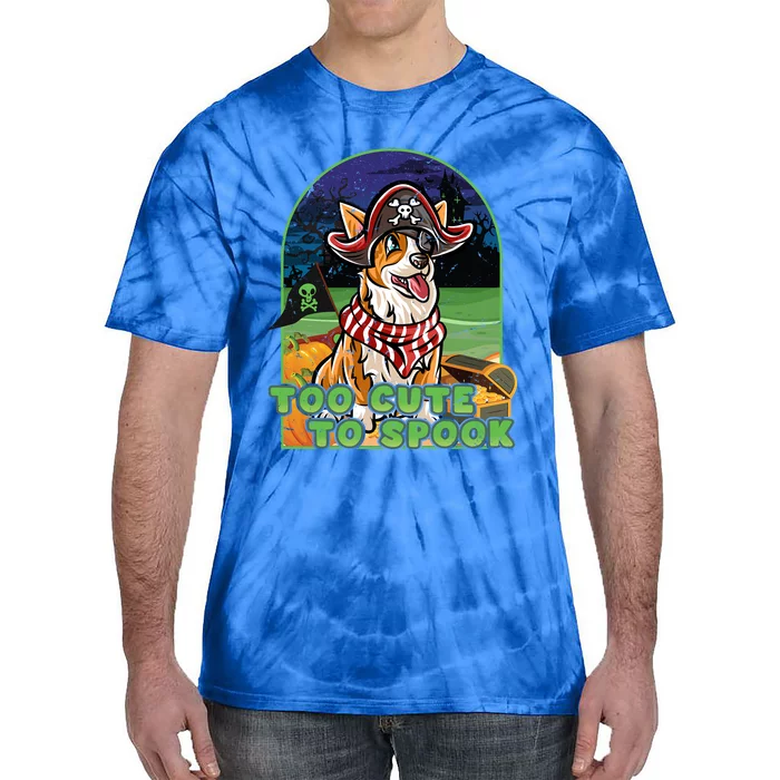 Corgi Happy Halloween Costume Pirate Gift Tie-Dye T-Shirt