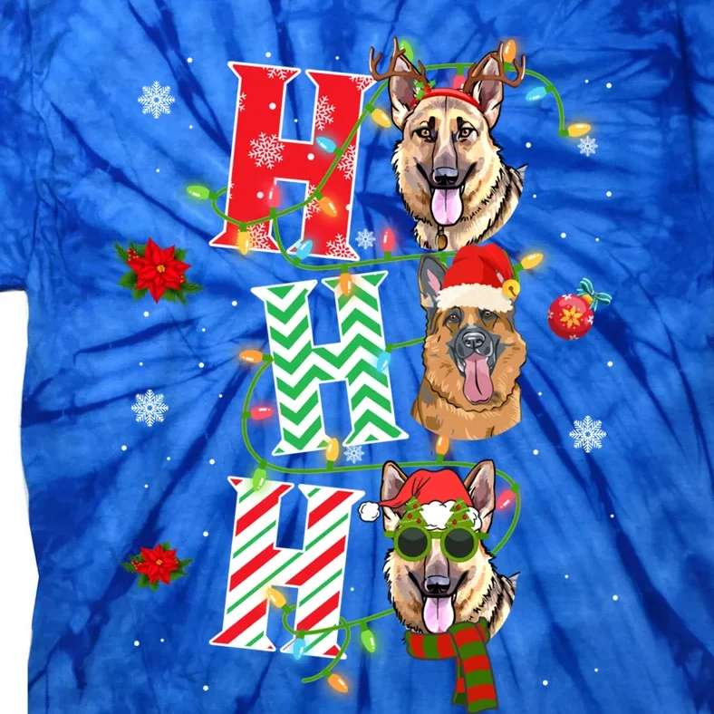 Christmas Ho Ho Ho Ger Shepherd Dog Funny Xmas Dog Cute Gift Tie-Dye T-Shirt