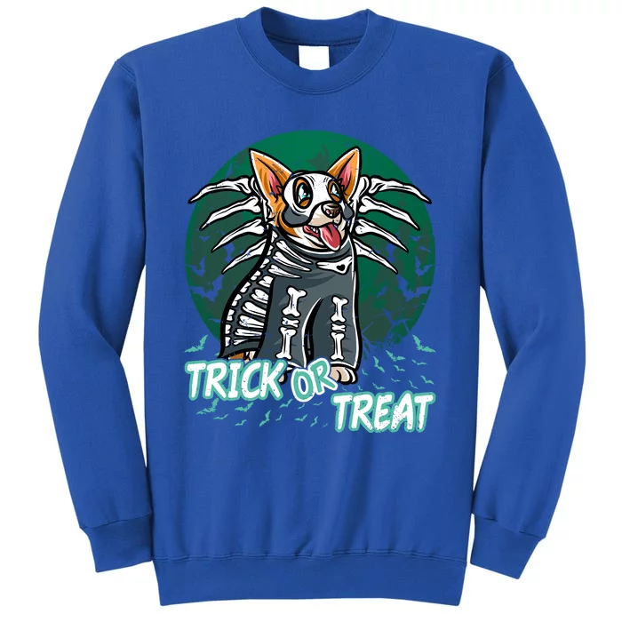 Corgi Happy Halloween Costume Skeleton Cool Gift Sweatshirt