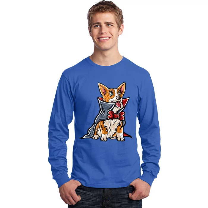 Corgi Happy Halloween Costume Vampire Gift Long Sleeve Shirt