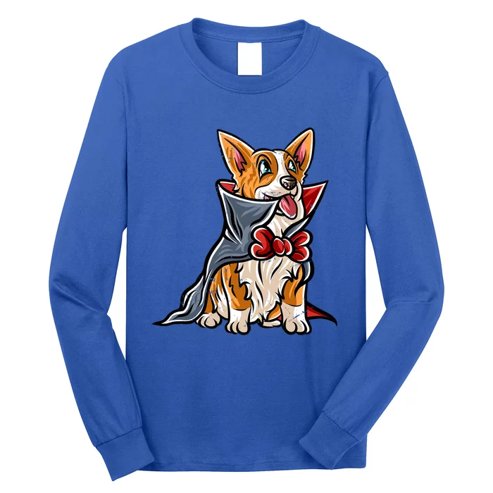 Corgi Happy Halloween Costume Vampire Gift Long Sleeve Shirt