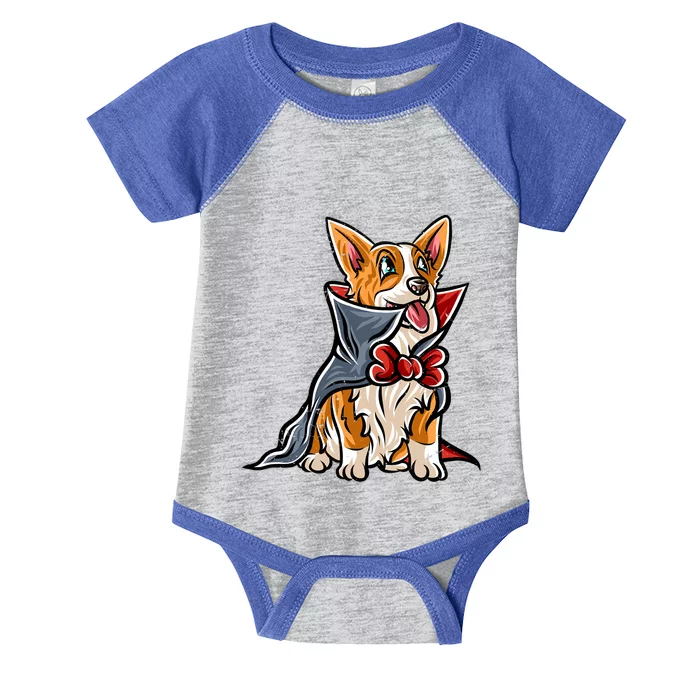 Corgi Happy Halloween Costume Vampire Gift Infant Baby Jersey Bodysuit